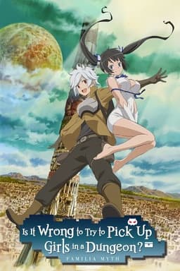 Poster for Is It Wrong to Try to Pick Up Girls in a Dungeon? from 20 Dungeon Anime to Watch